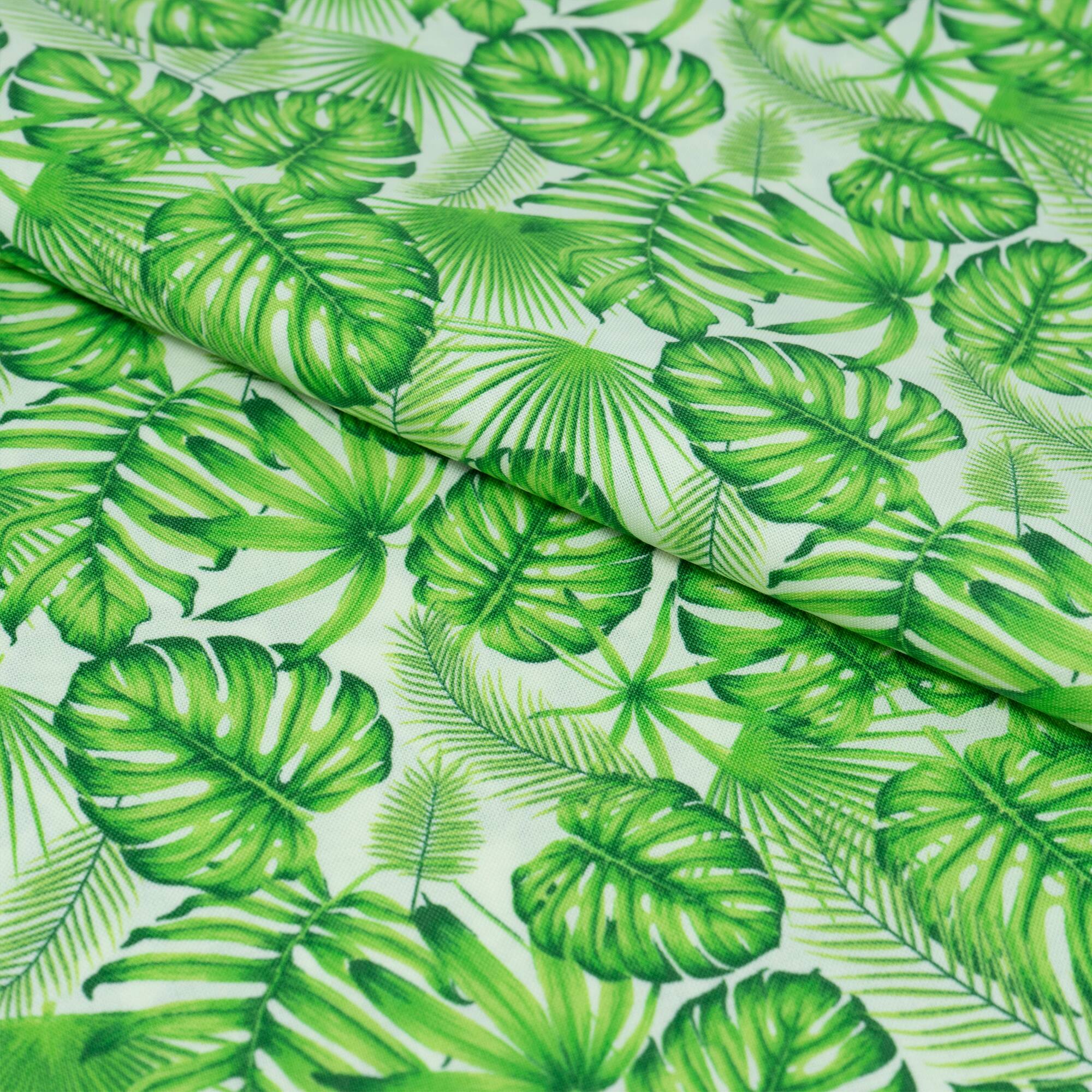 SINGER Palm Leaves Print Ringspun Cotton Fabric